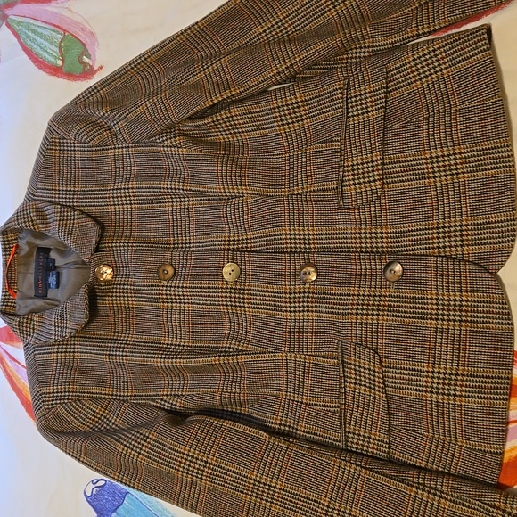 Nina Mclemore wool brown jacket and skirt,size 12. Used. Looks new. - Picture 3 of 15